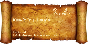 Kemény Laura névjegykártya